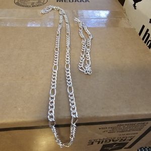 Silver braclet and necklace